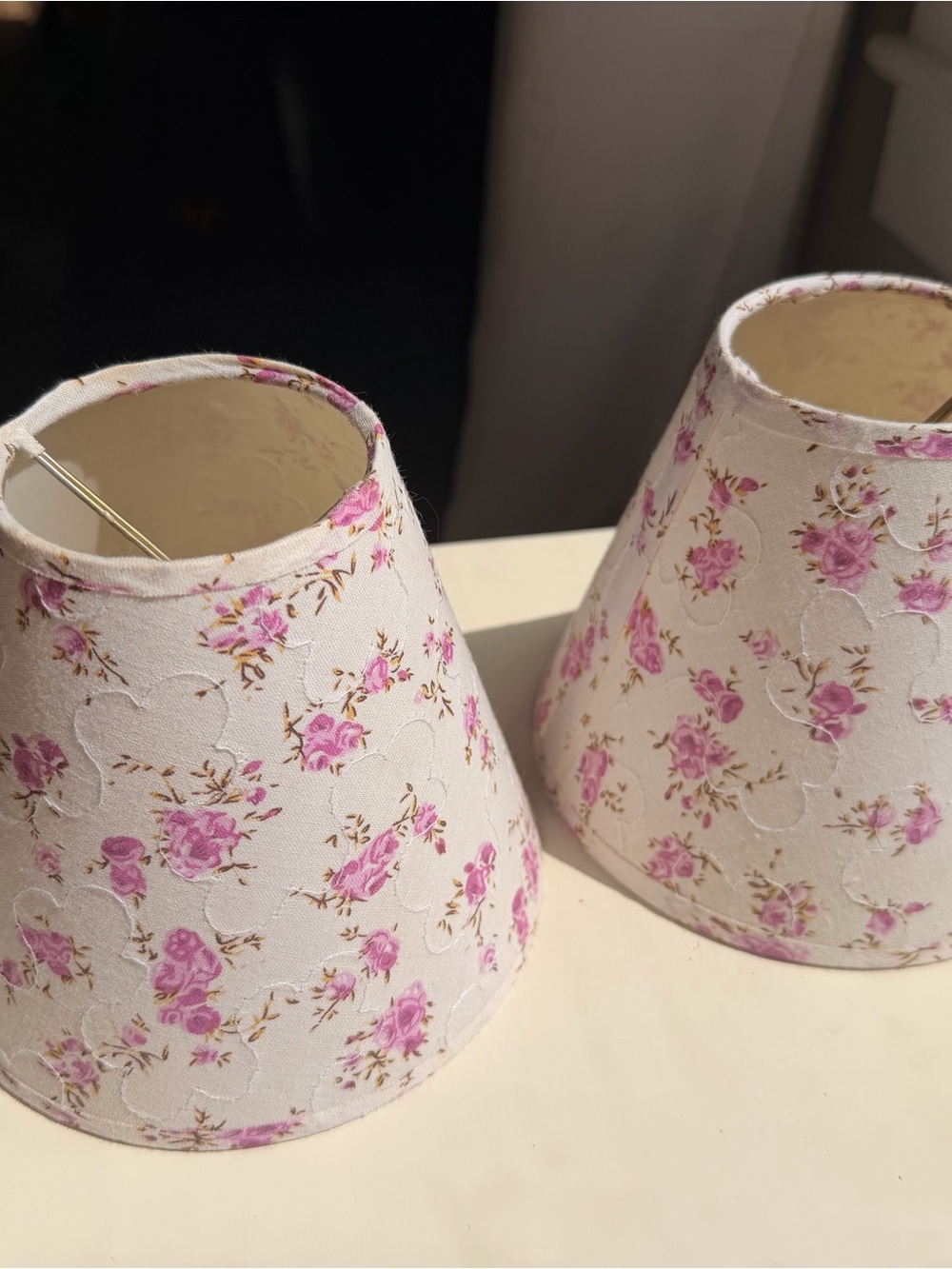 Vintage Cottagecore or Shabby Chic Floral Printed Lampshades
